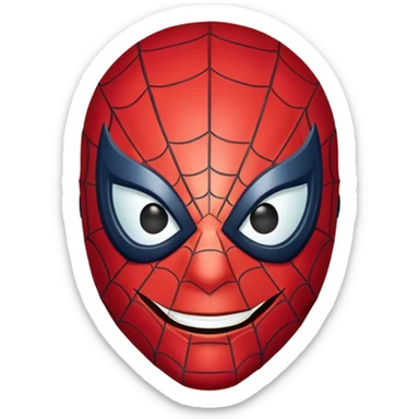happy spiderman face sticker