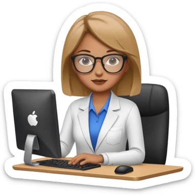 girl seo specialist on pc sticker