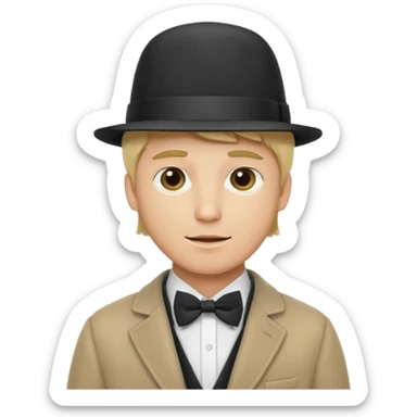 Bow Ties, Coats, and hat, man, modern, blonde man sticker