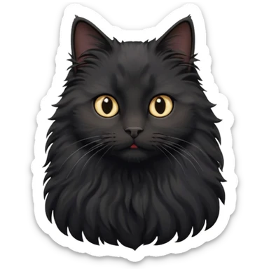 Black fluffy cat goes on holiday to romania sticker