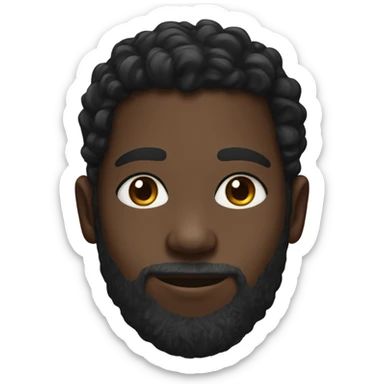 Realistic black girl with long hair and black boy with short short hair and a beard  sticker