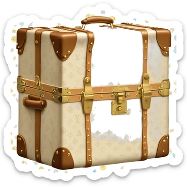 Cream Luis Vuitton Trunk sticker