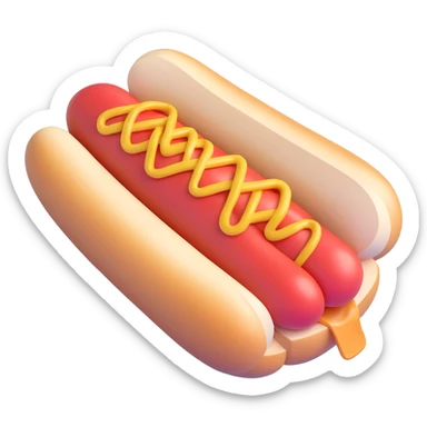 hotdog 3D cartoon style sticker