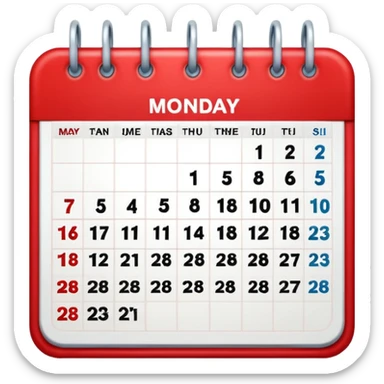calendario en lunbes sticker