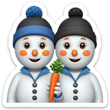 snowmen holding microphone wich sweat cap sticker