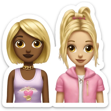 2000s Grunge Boy and 2000s Juicy Couture girl   sticker