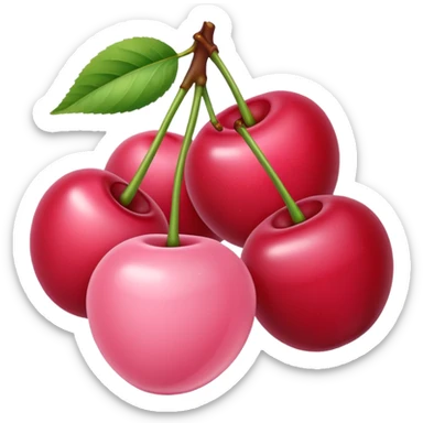 Baby Pink cherries sticker