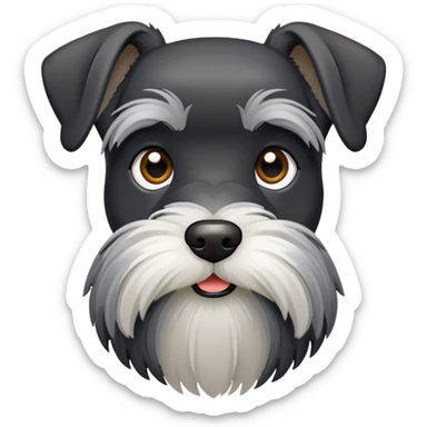 Black Miniature Schnauzer sticker