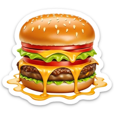 Salvador Dali Melting SPAM slop hamburger sticker