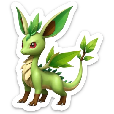 Shiny Flygon-Leafeon-Meganium-hybrid, full body sticker