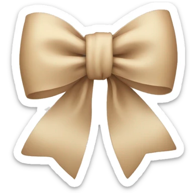 Beige bow sticker