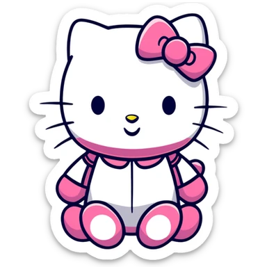 Hello kitty mad sticker