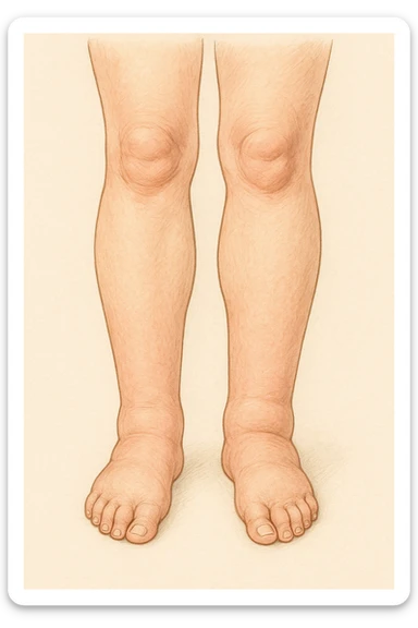 Donna con gonfiore sulle gambe sticker