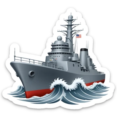 A naval destroyer ship sticker