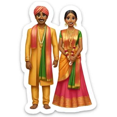 south indian engagement ceremony sticker