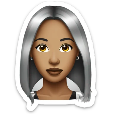 Aaliyah the R&b singer with silver hoop earings sticker