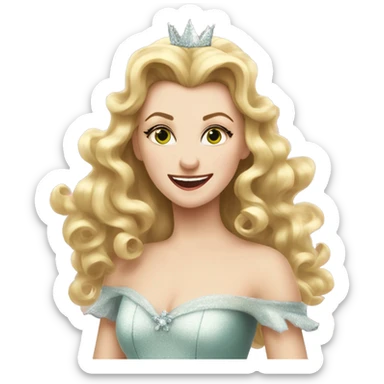 Glinda hair flip wicked sticker