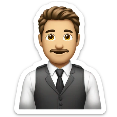 hombre con traje blanco sticker