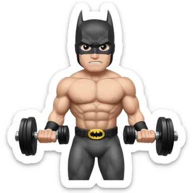 Batman lift dumbbells sticker