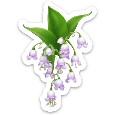 Light purple lily of the valley  sticker