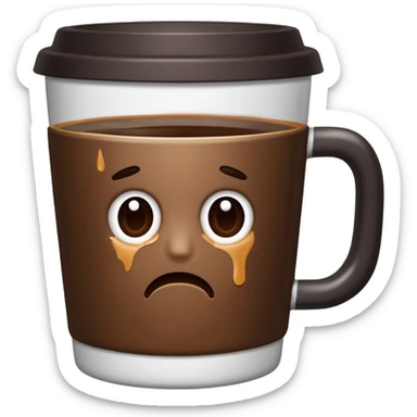 Bad coffee / sad coffee sticker