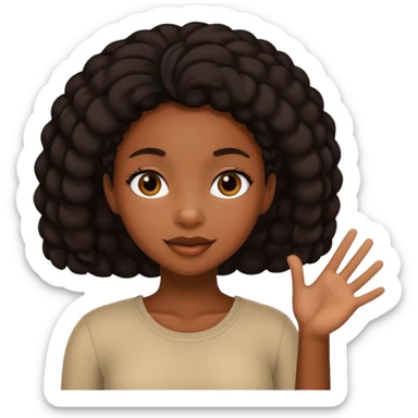 Black girl saying yes sticker