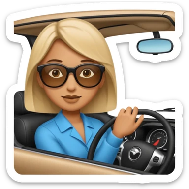 Simit araba kullanıyor sticker