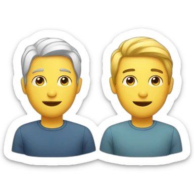 two people talk sticker