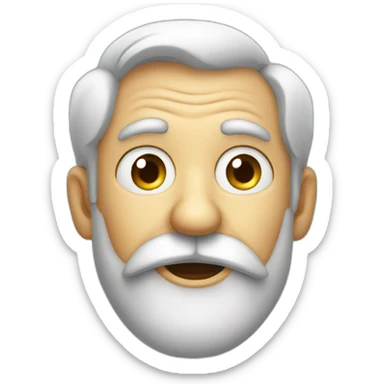 surprised old bearded guy with a monocle sticker