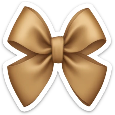 Light brown bow sticker