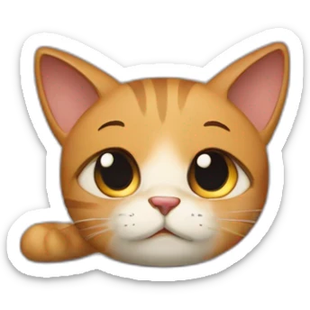 I am a cat and I'm feeling sad and exasperated at the fact that I have to wait to talk to my girlfriend again because she is going to clean her room sticker