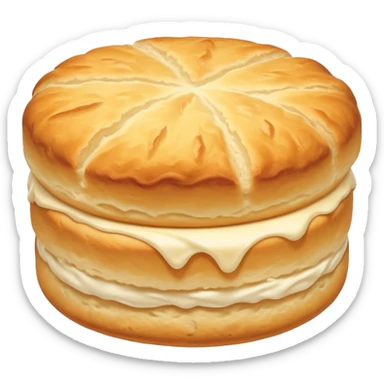 fluffy buttermilk biscuit, golden top sticker
