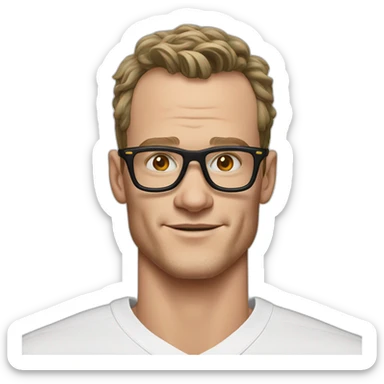 Jonathan Toews wearing glasses as beach bum sticker