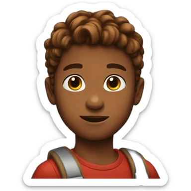 red hear boy sticker