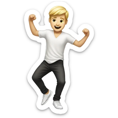 White boy dancing  sticker