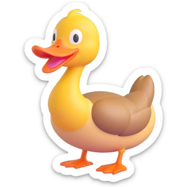 laughing duck sticker