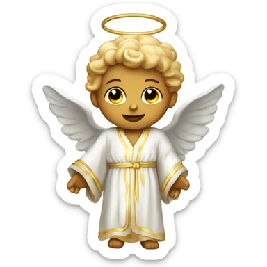 Angel cherub with robe sticker