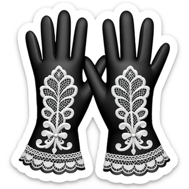 victorian gloves lace pattern sticker