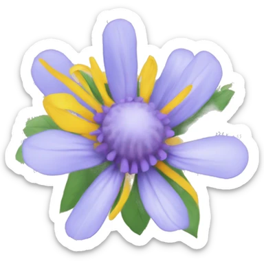 summer flower with calendar sticker