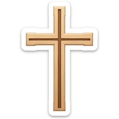 white cross sin madera  sticker