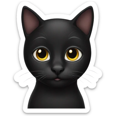 black cat sticker