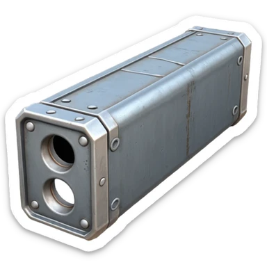 Clean metal beam, unweathered steel, no rust, no damage, sci-fi industrial style, smooth surfaces, high-quality PBR game asset, detailed but clean sticker