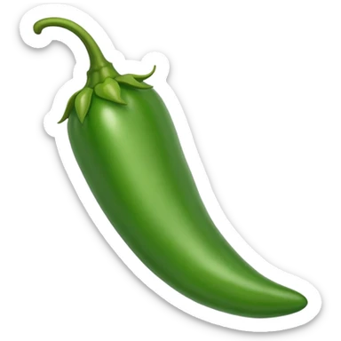 Green chilli emoji sticker
