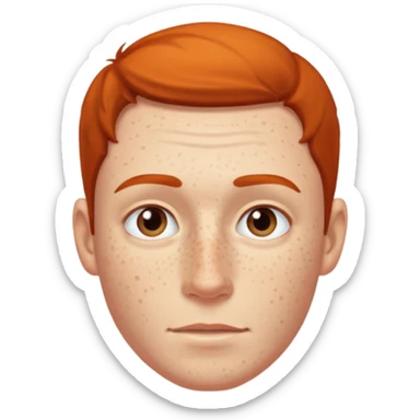 hombre con pecas muy visibles sticker