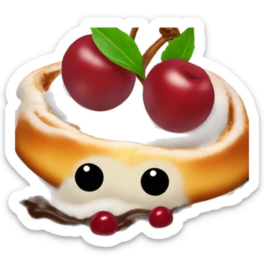 Cinnabon with cherries on top sticker