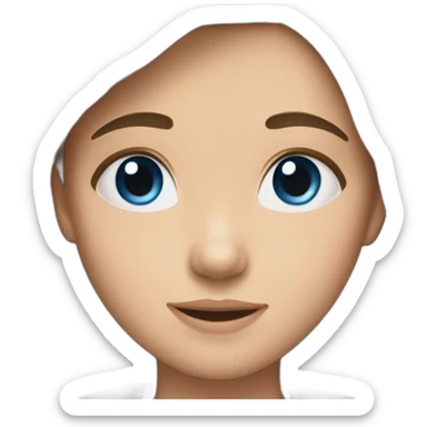 11 year old girl with brown hair and blue eyes sticker