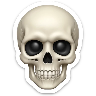 Create a skull ☠️ but without the crossbones sticker