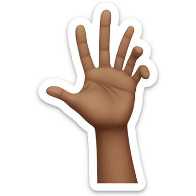 A hand doing the me-too sign in sign-language sticker