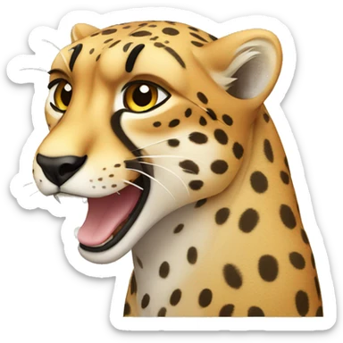 cheetah crying  sticker