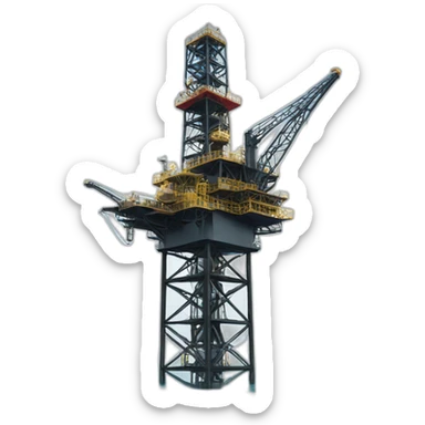 Wellhead Oil offshore platform sticker